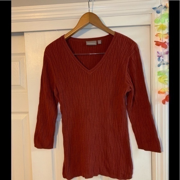 croft & barrow Sweaters - Croft and Barrow Burnt Orange Knit Sweater Small